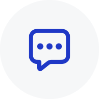 Icon of a speech bubble.